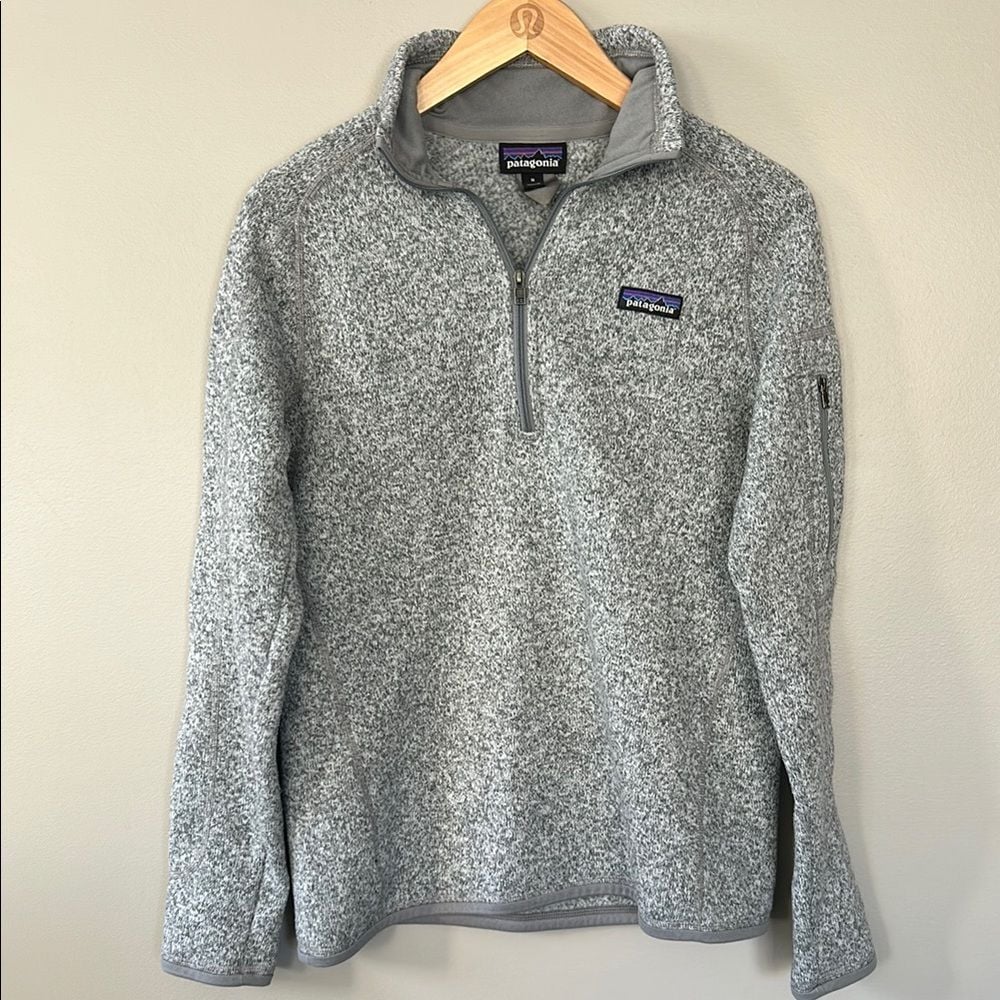 Patagonia Men's Better Sweater Quarter Zip Sz M Stonewash Gray