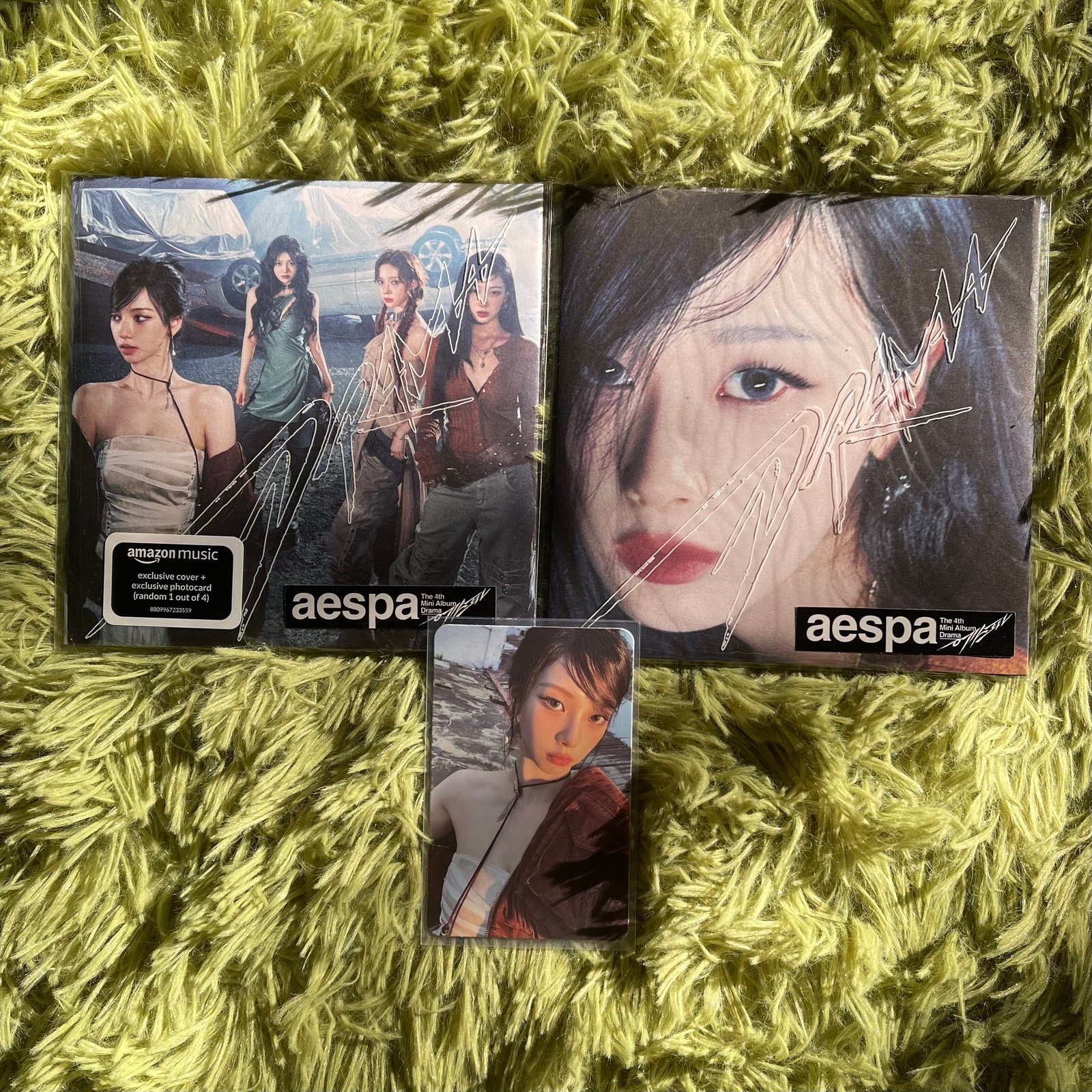 aespa Karina Drama Amazon Exclusive Photocard + Amazon Exclusive & Giselle Album