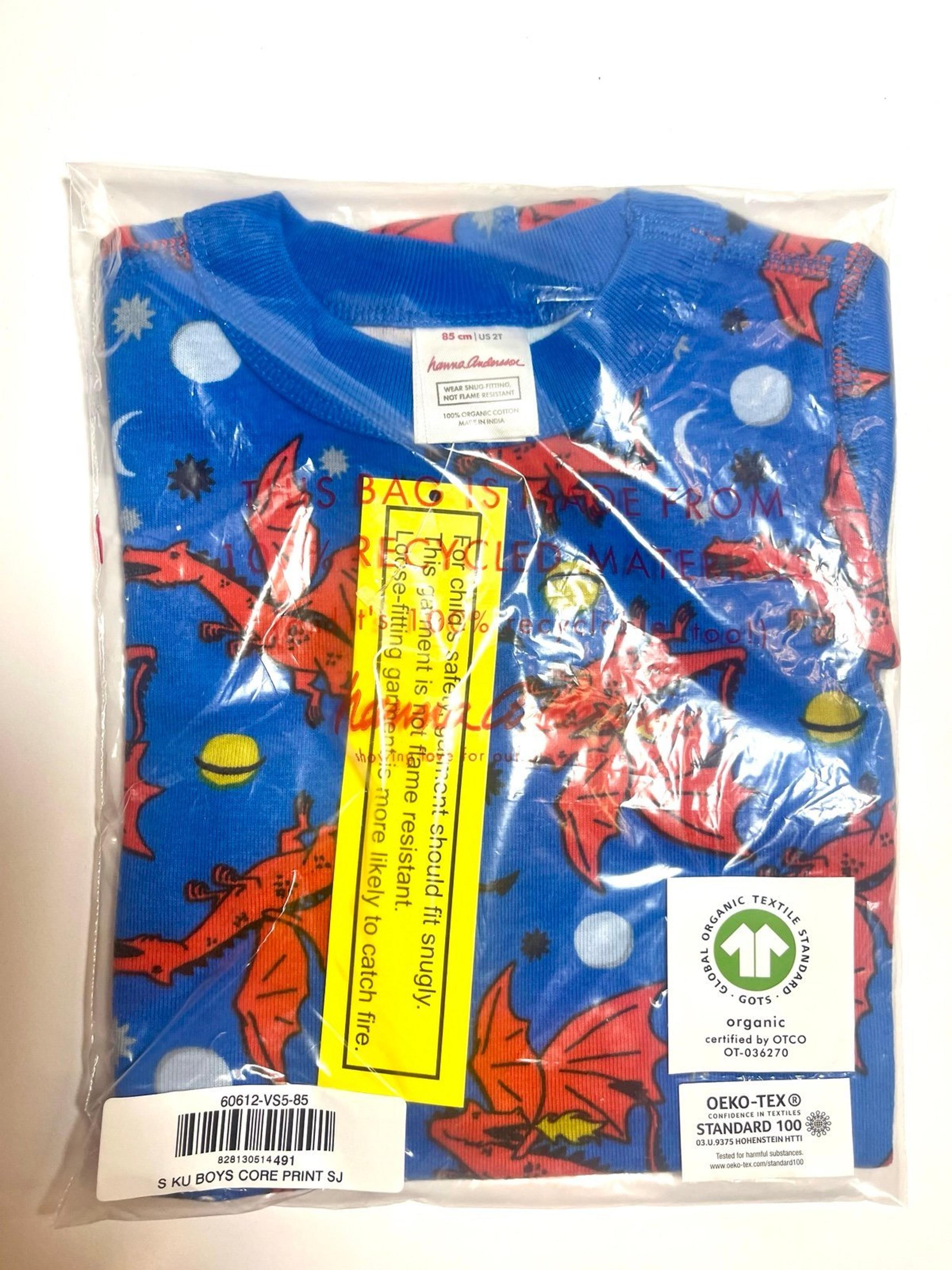 Hanna Andersson organic pajamas Dragon 2T