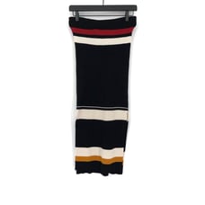 OSKLEN Striped Knit Skirt Black Red White Yellow M
