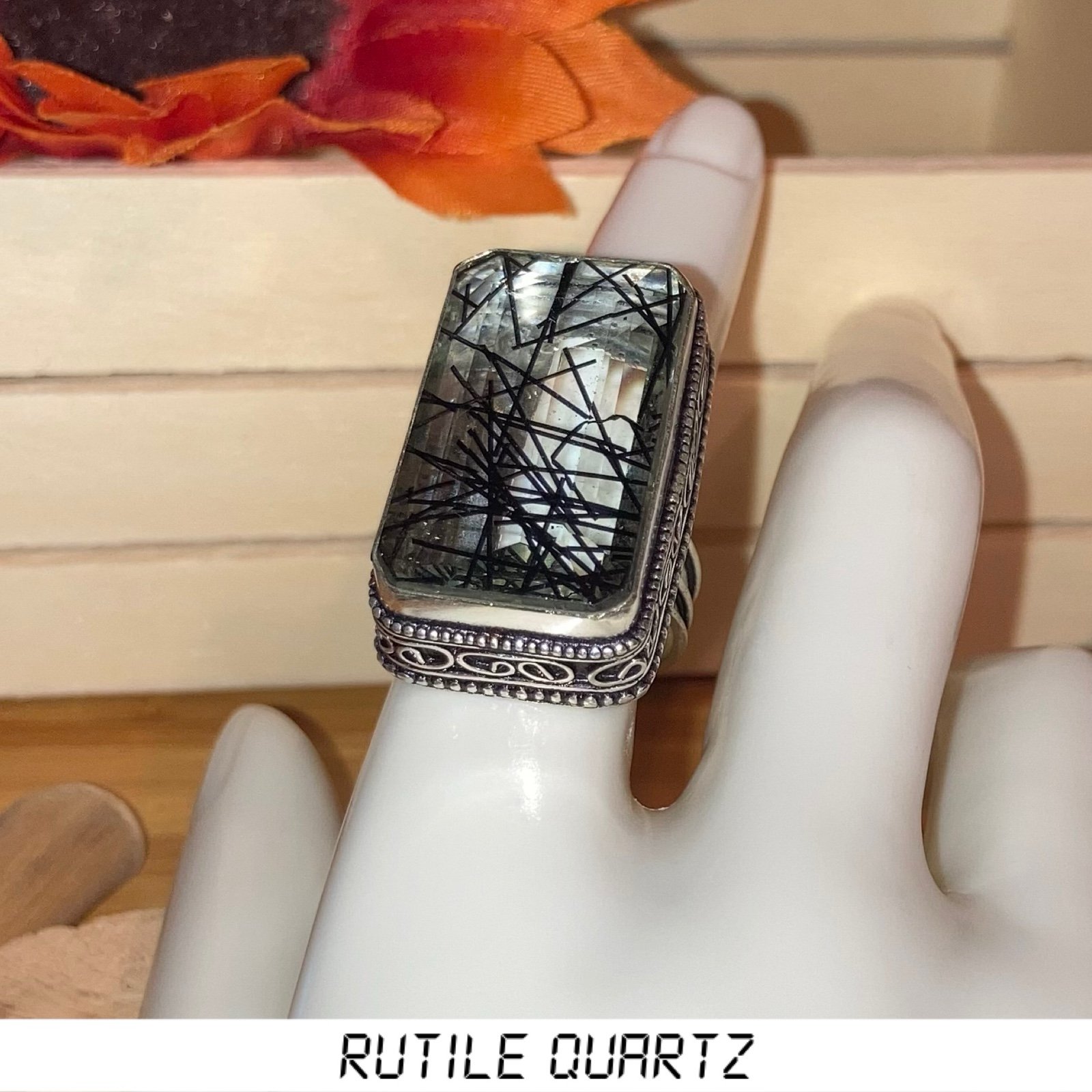 Rulite Quartz Vintage Style Chunky Handmade Ring