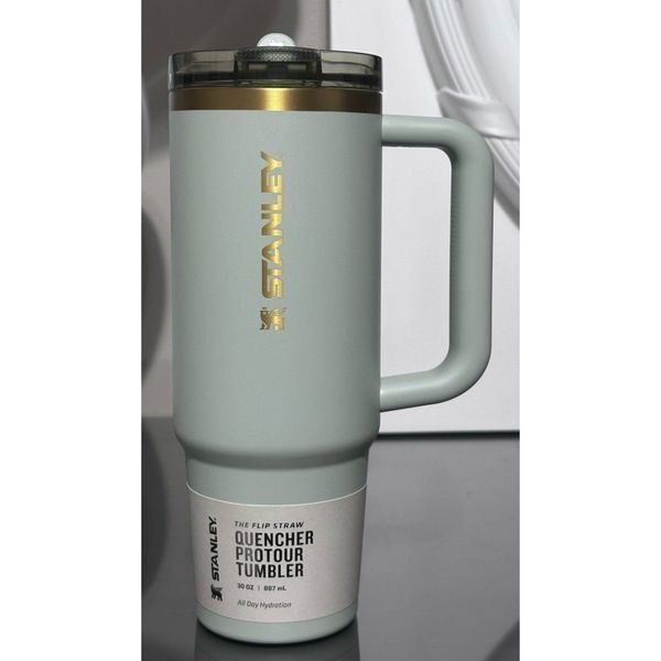 NWT STANLEY QUENCHER PROTOUR FLIP STRAW TUMBLER | 30 OZ, GILDED CELADON