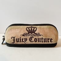 Vintage Juicy Couture Rare Y2K Cosmetic Makeup Brush Case Pouch Wallet Bag Pink