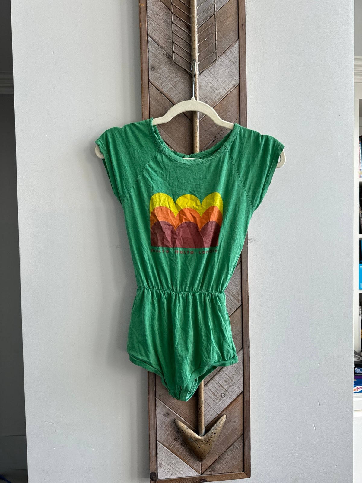 The Animals Observatory green romper girls 10 Molto Rabbit Body suit wave surf