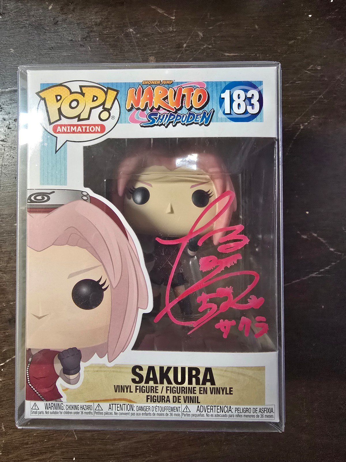 Sakura Funko pop signed by JVA- Chie Nakamura