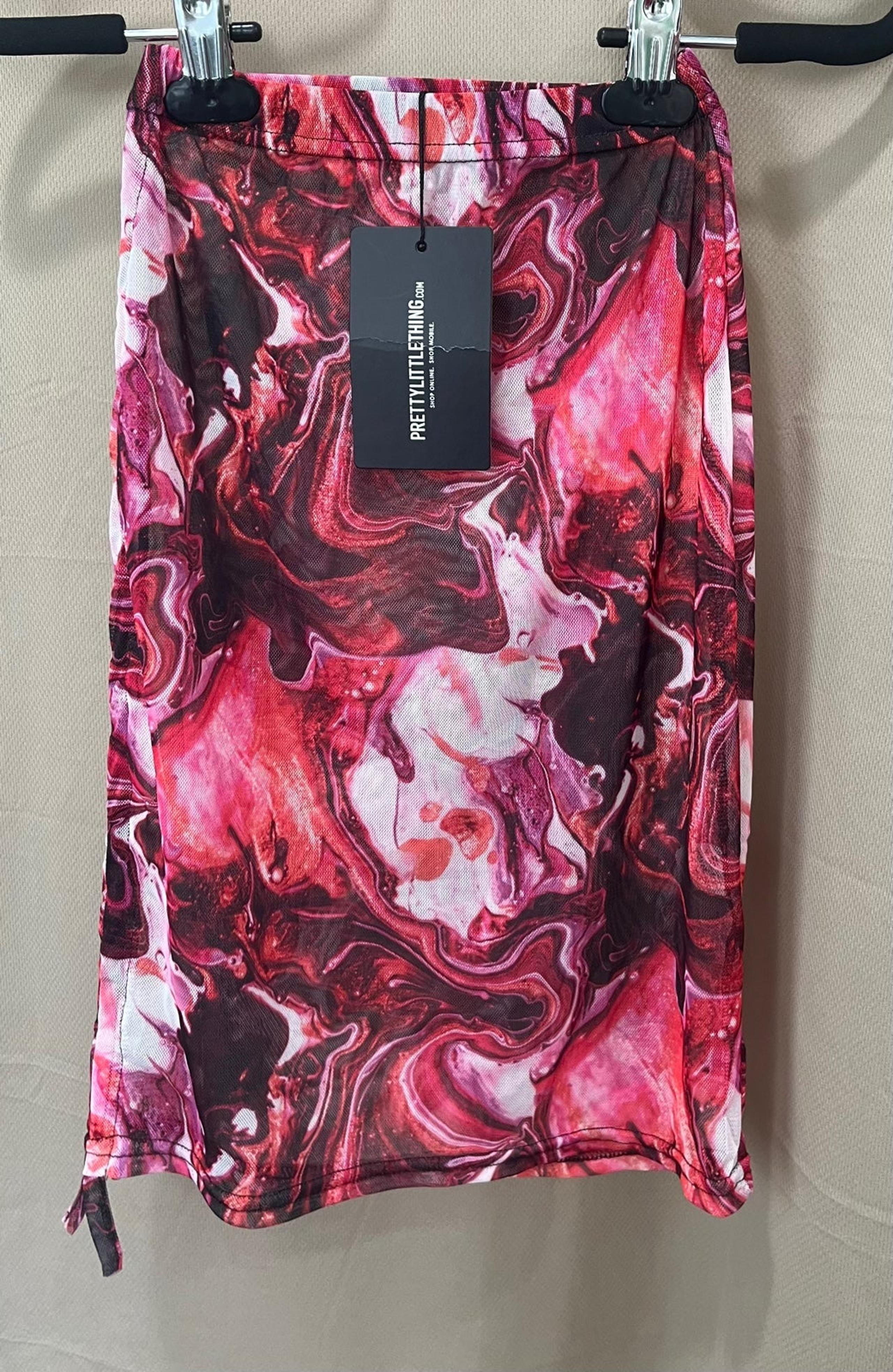 PrettyLittleThing Long Silk Skirt Swimsuit Cover Up - Women’s Size 2