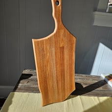 Handcrafted Vibrant Red Oak Charcuterie Board