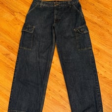 Y2K TOMMY HILFIGER Baggy Rave Cargo Jeans 33x31