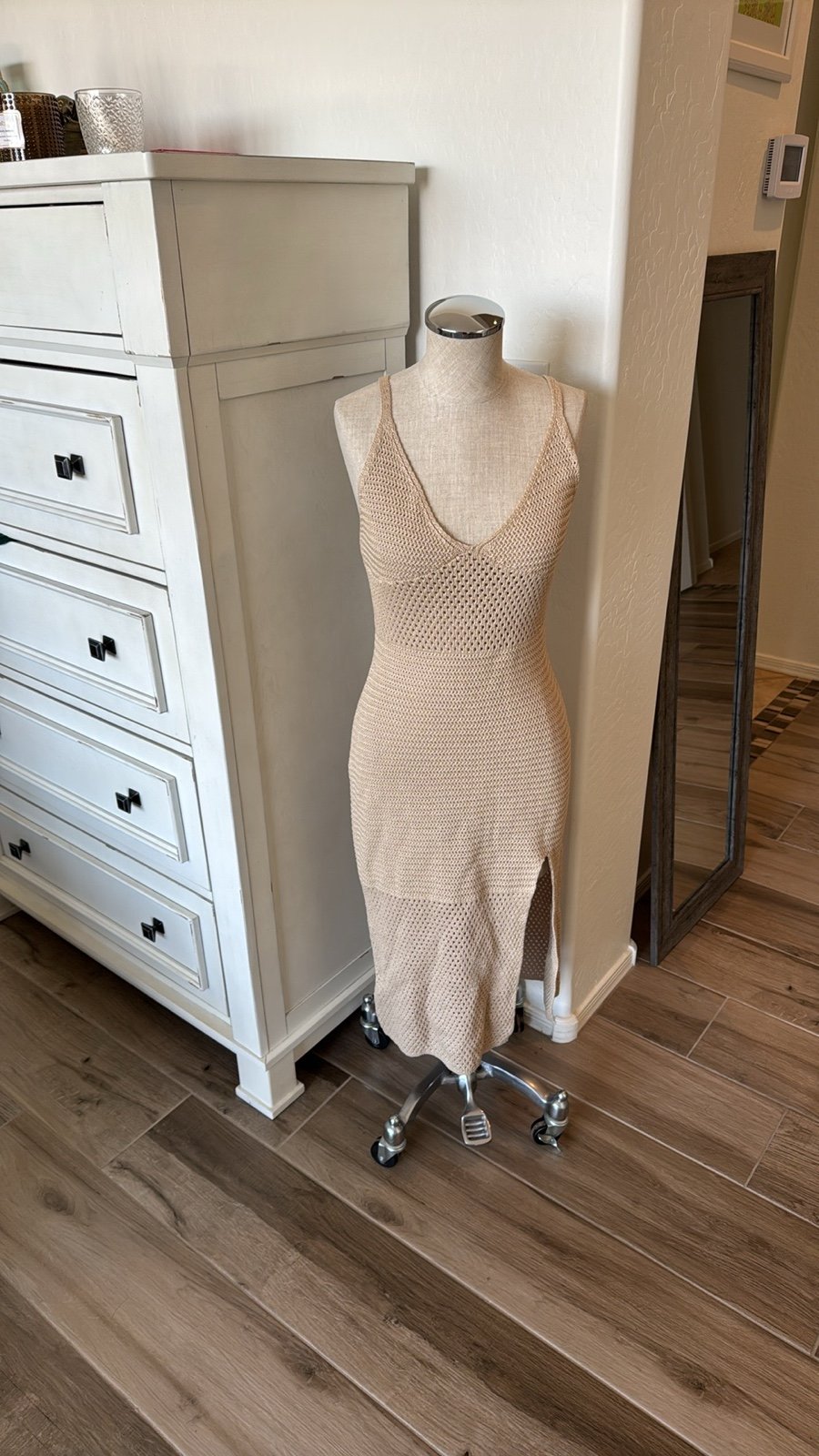 Wilfred M crochet knit dress.