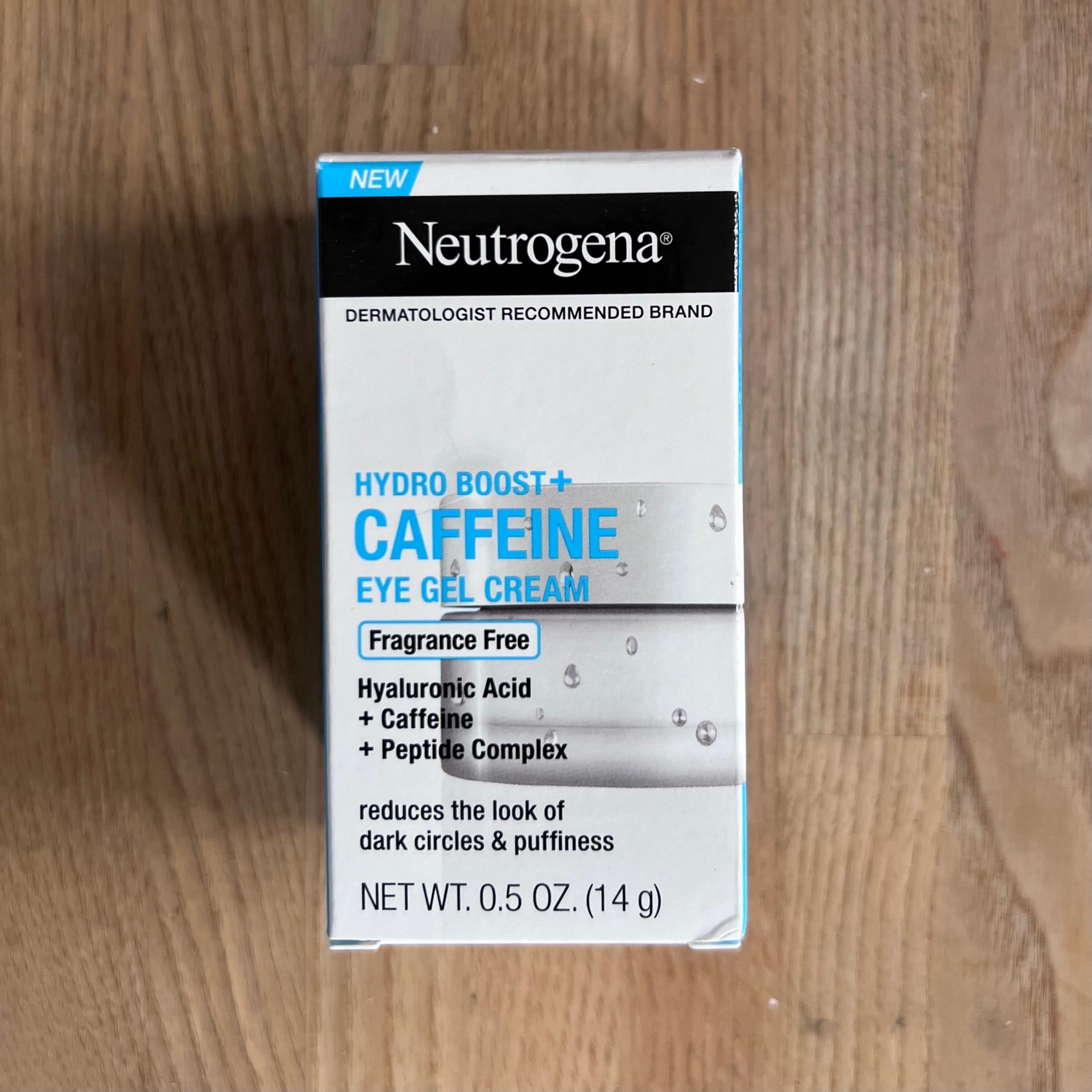 New Hydro Boost+ Caffeine Eye Gel Cream Fragrance Free - New In Box - Neutrogena