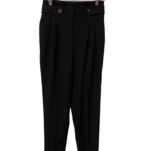 Ann Taylor Black Trousers High Rise Pants Size 0