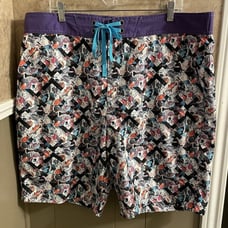 NWT Robert Graham Swim Trunks Men's Size 40 Purple Multicolored