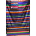 Vintage Mexican multicolored Blanket with fringe 53 × 80 Beautiful W/ Runner