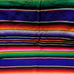 Vintage Mexican multicolored Blanket with fringe 53 × 80 Beautiful W/ Runner