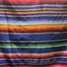Vintage Mexican multicolored Blanket with fringe 53 × 80 Beautiful W/ Runner