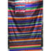 Vintage Mexican multicolored Blanket with fringe 53 × 80 Beautiful W/ Runner