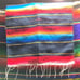 Vintage Mexican multicolored Blanket with fringe 53 × 80 Beautiful W/ Runner