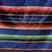 Vintage Mexican multicolored Blanket with fringe 53 × 80 Beautiful W/ Runner