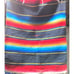 Vintage Mexican multicolored Blanket with fringe 53 × 80 Beautiful W/ Runner