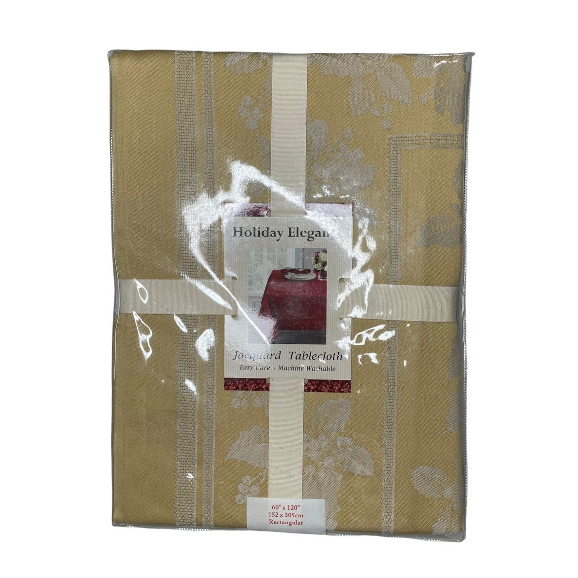 Holiday elegance Jaquard tablecloth 60” X 120”