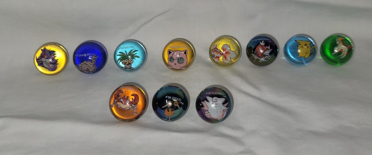 Pokemon marbles lot of 11