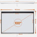 100'' Projector Screen 16:10 4K HD Projector Movies Screen for Home Theater