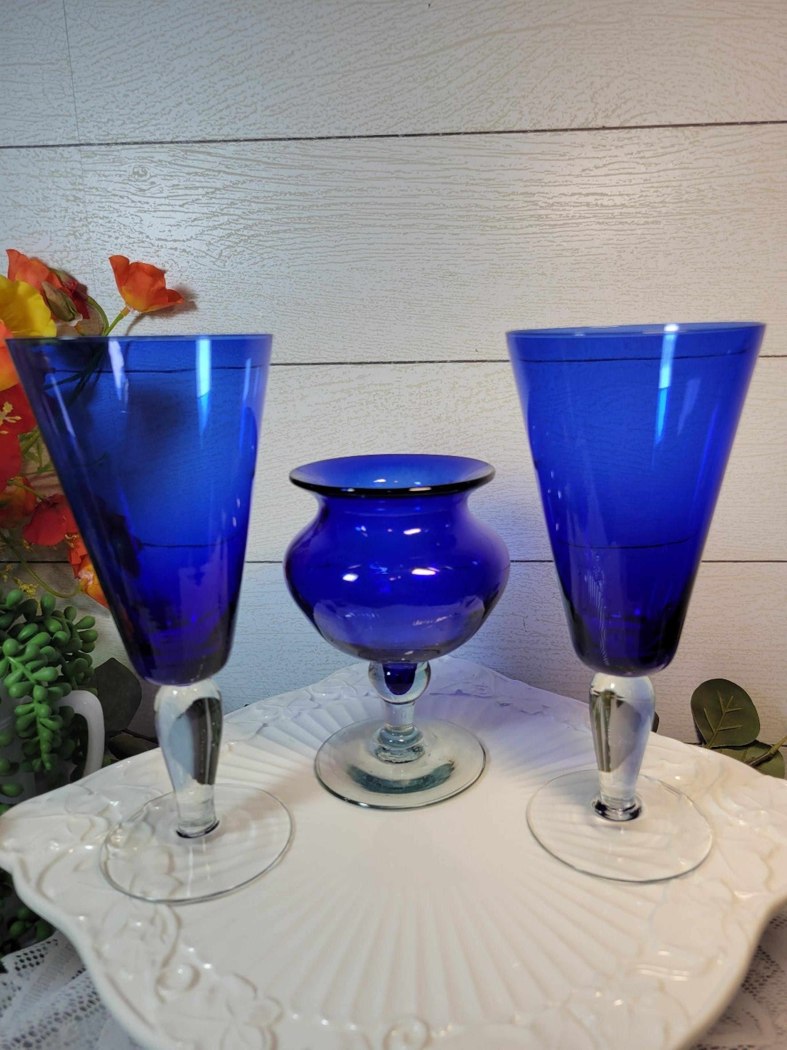 Blue Cobalt Goblets/Glasses/Vase