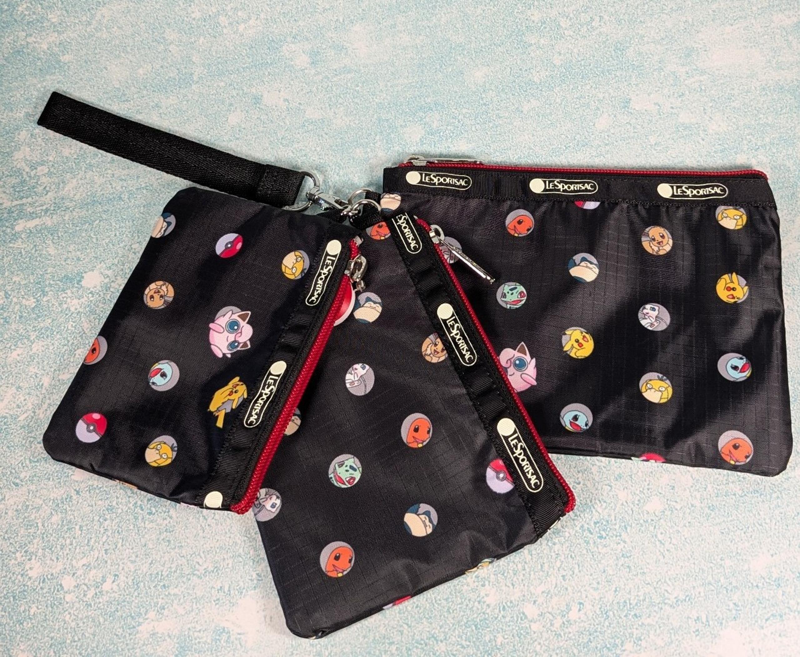 LeSportsac 3 Pouch Set - Pokemon pokeballs