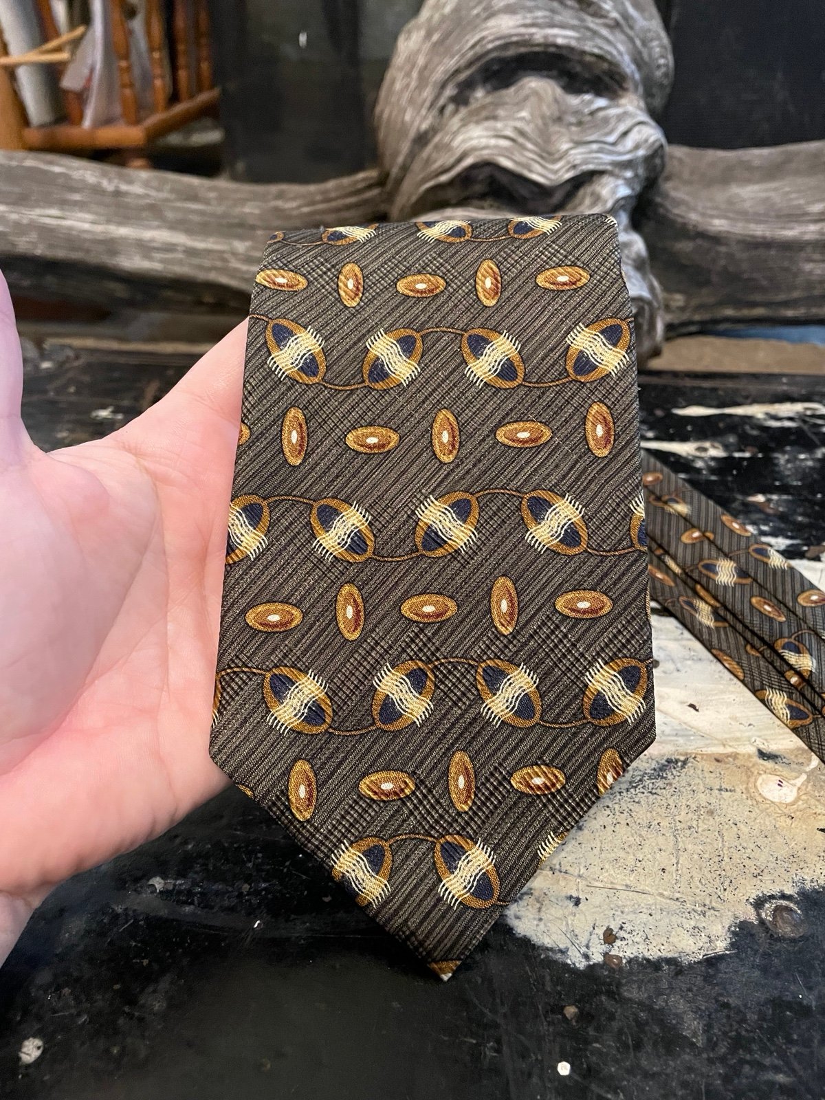 Stafford executive silk neck tie - detail