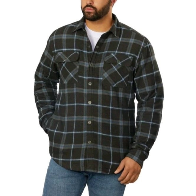 Grizzly Mountain Men Gra Flannel Shirt Jacket Sherpa Lined Shacket Size XL