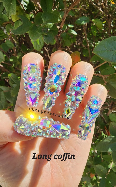 Full bling press on nails