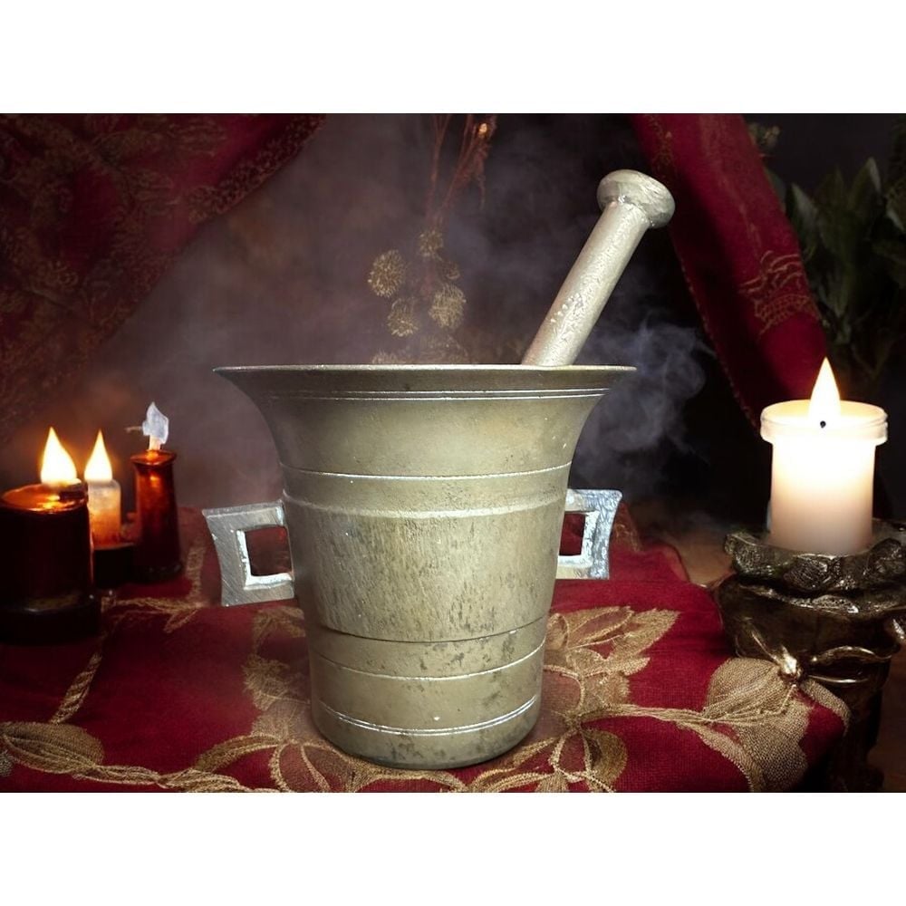 Brass Mortar and Pestle OLD Antique with handles