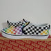 Vans Asher Rainbow Checker Big Kids Canvas Slip-on Size 5