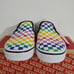 Vans Asher Rainbow Checker Big Kids Canvas Slip-on Size 5