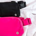 Lululemon Everywhere Belt Bag 1L Sonic Pink & Black Bundle
