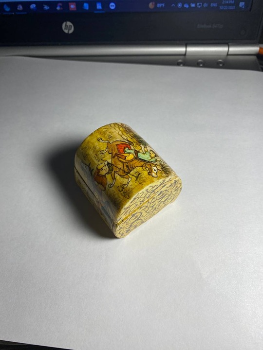 New Hand Made Gift Box Size 2 x 2 Multi Natural Colors: Beige, Orange, Red