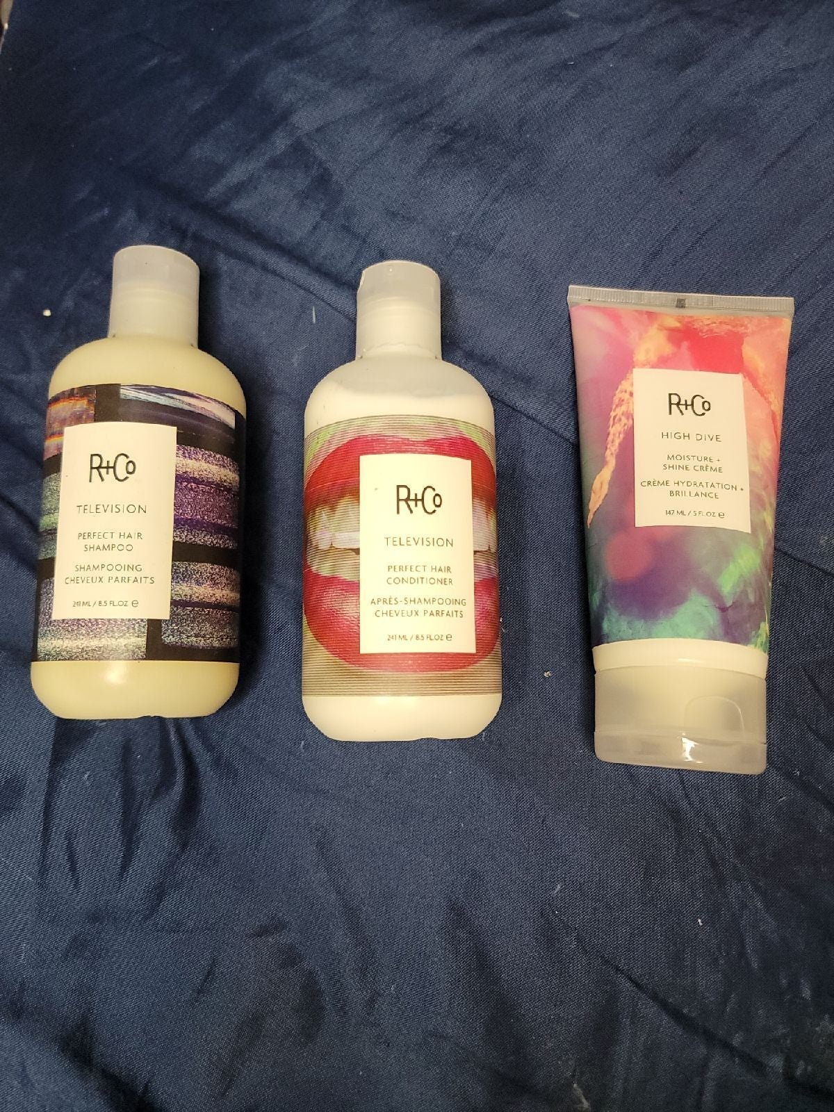 R+Co Television (1)Shampoo,(1)Conditioner, &(1)HighDiveShineCream