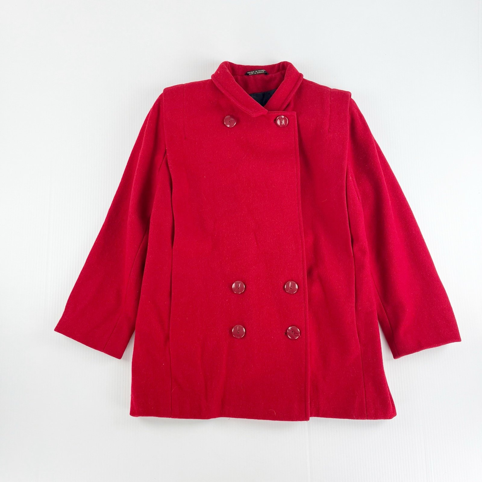 Collection Elegante Division of Thunder Bay Red Wool Blend Jacket Coat