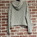 Koral Active Friley Geometric Textured Herringbone Bungeecord Waist Hoodie XS b2