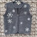Cabela’s gray embroidered snowflake sweater vest winter christmas ugly