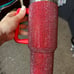 Insulated Tumbler red bling sparkle cup 40 oz tumbler