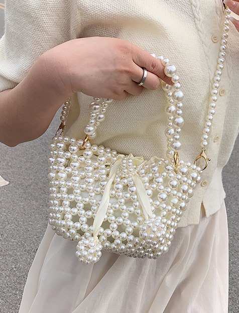 Hand Sewn Homemade Woven Bucket Bag