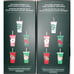 Starbucks 2 Sets Of Holiday Glitter Reusable Cold Cups 5 Pack 24 oz With Straws