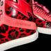 Zadig & Voltaire Women's High Flash Shiny Glass Leopard Print High Top (37) US 6