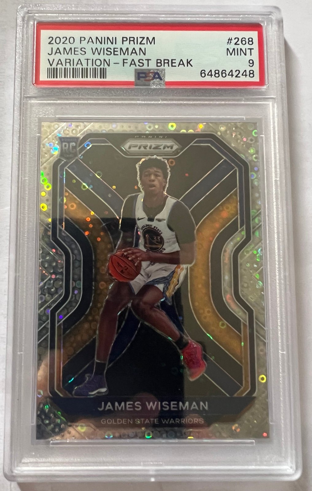 James Wiseman Golden State Warriors #268 - 2020 Panini Prizm Variation - Fast Br