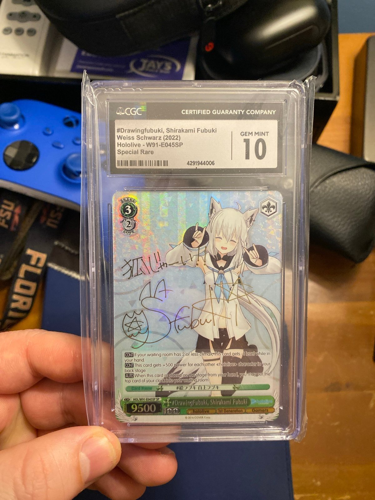 CGC Gem Mint 10 Hololive #Drawing Fubuki, Shirakami Fubuki