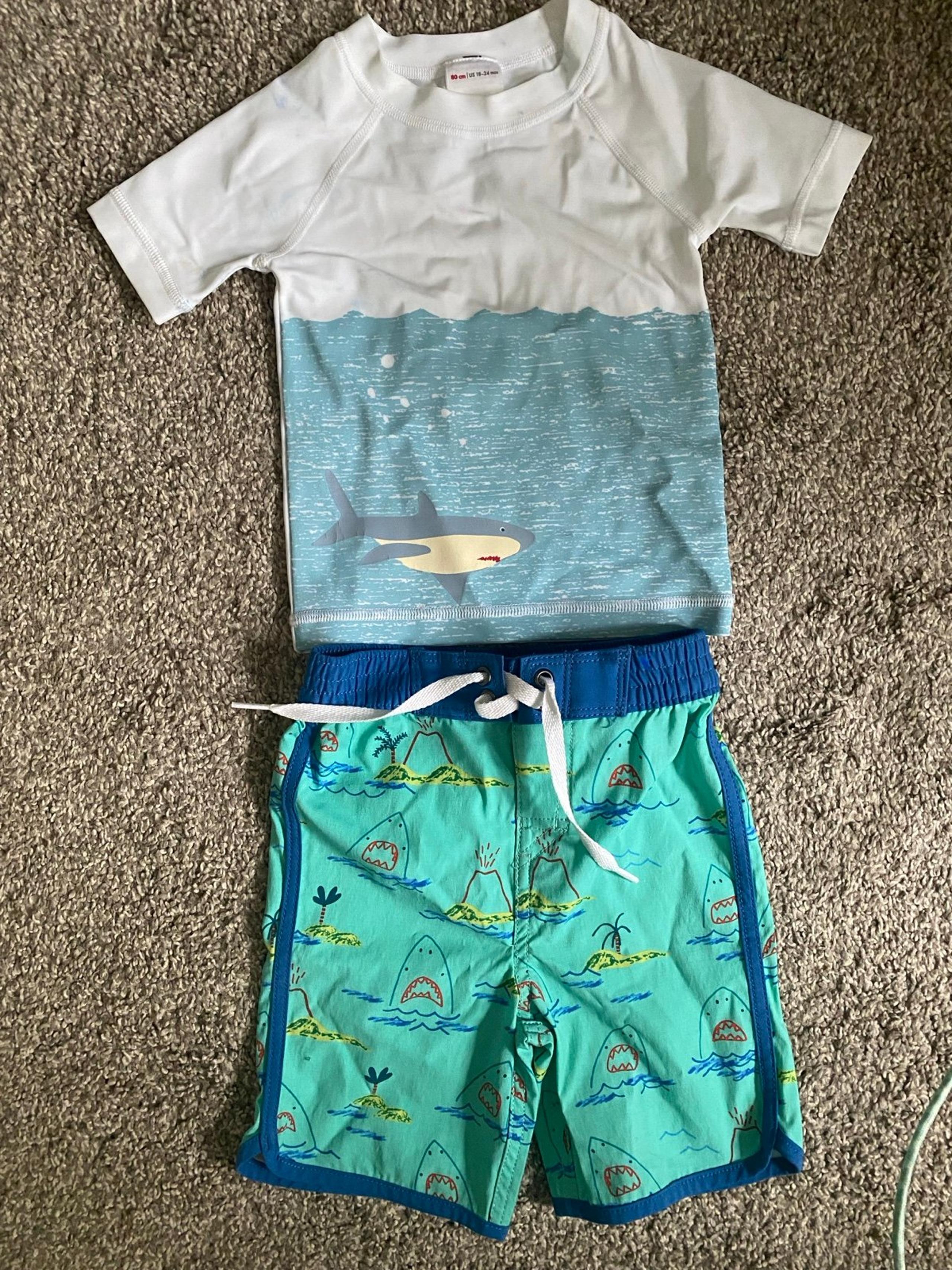 hannah andersson swim shirt and shorts