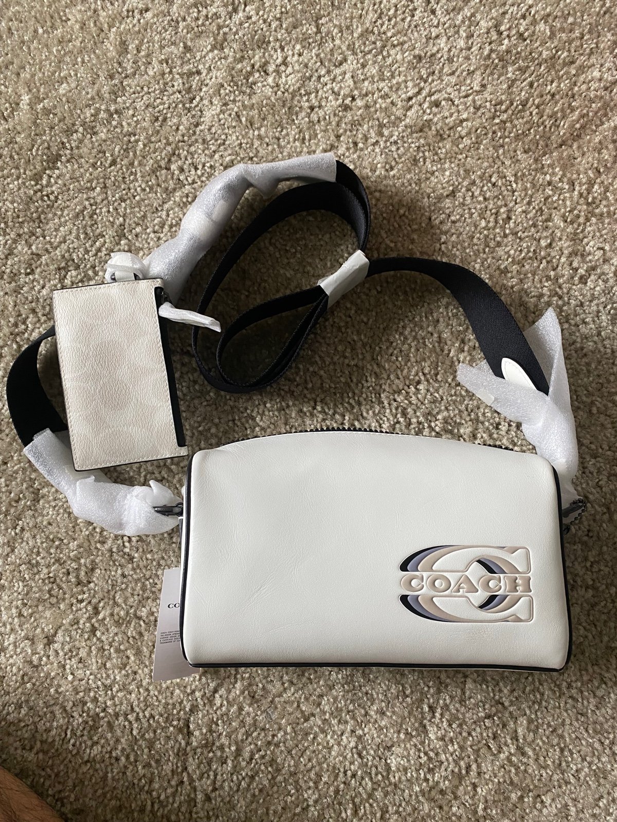 Coach Axel Crossbody With Signature Canvas And Coach Stamp