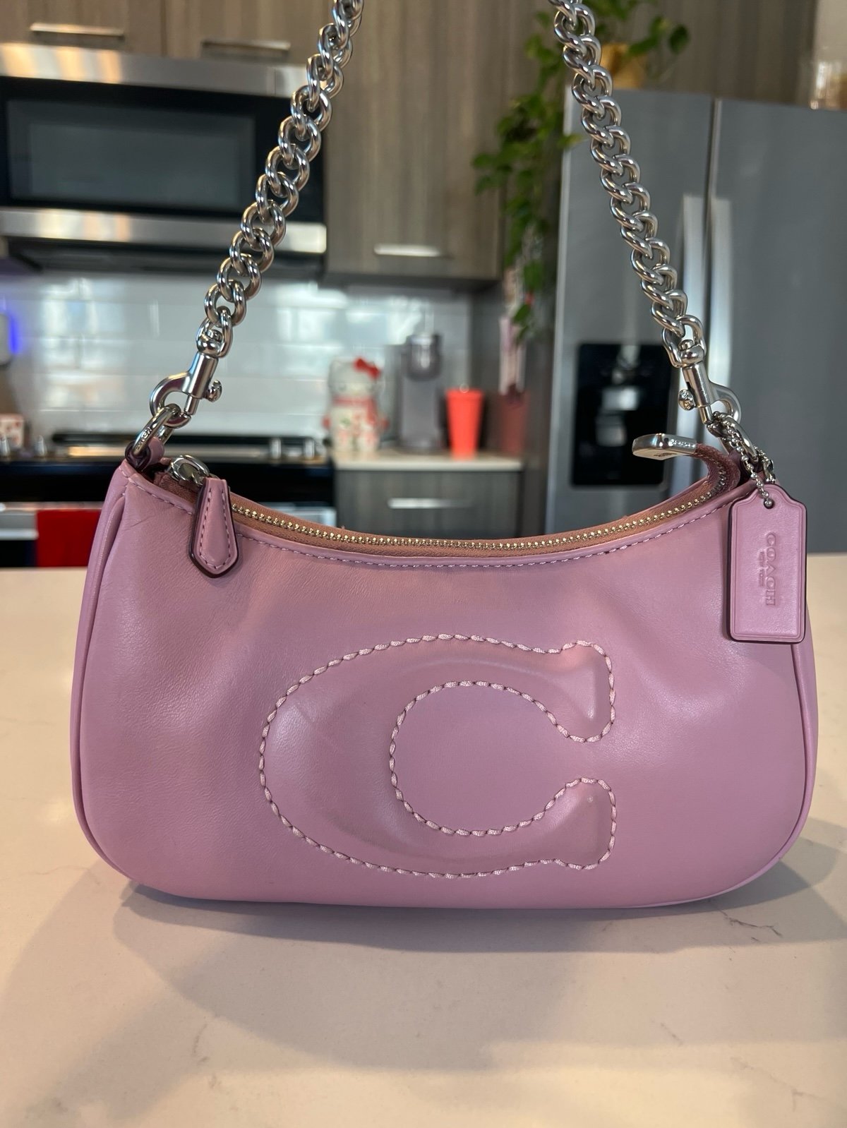 Coach Teri Shoulder Bag Signature Quilting in Tulip