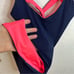 L*Space Bitsy Cut Reversible One Piece Swinsuit Women’s Size 8 Navy Coral